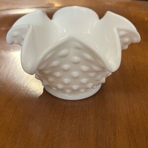 Fenton Hobnail bonbon star dish